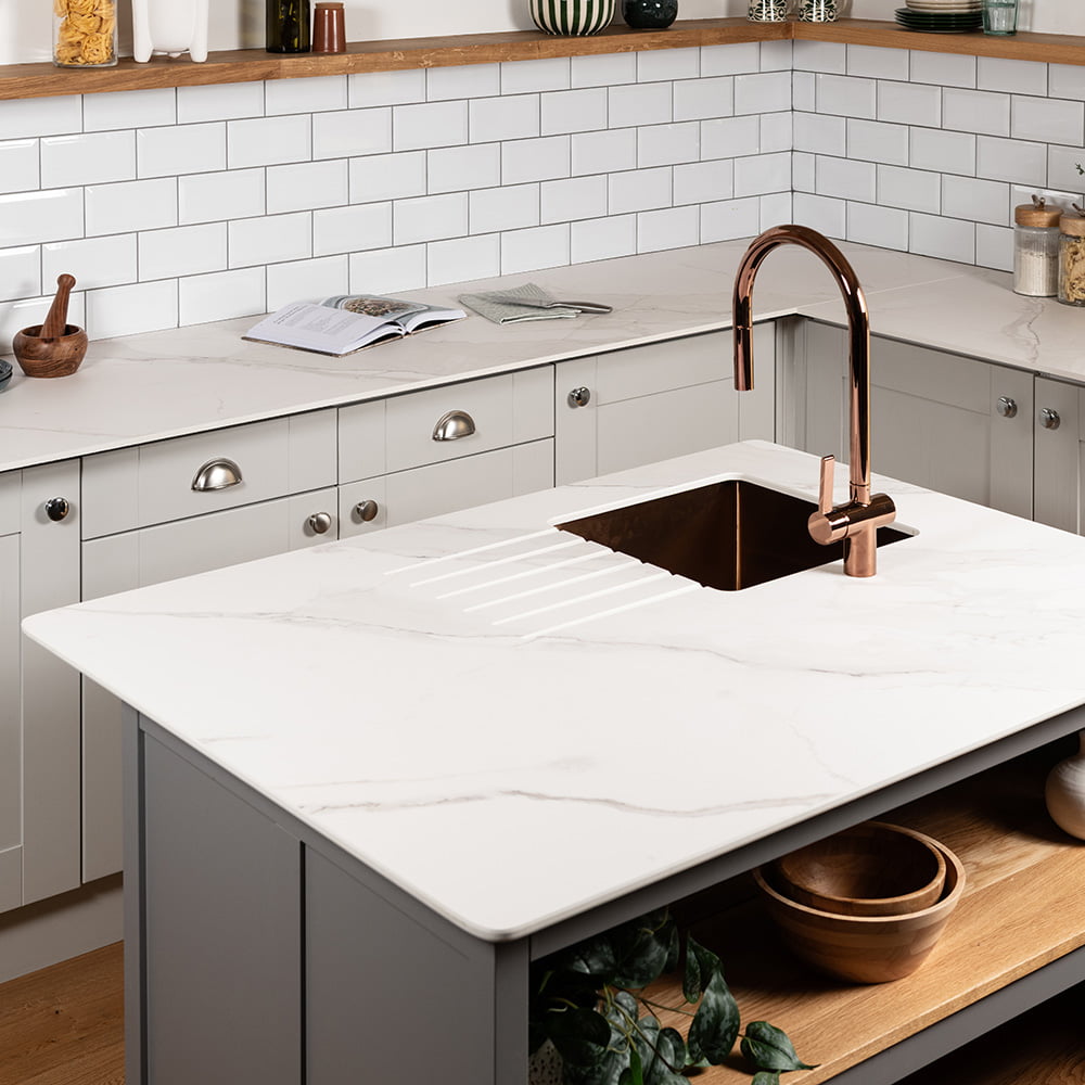 Compact laminate kitchen worktop